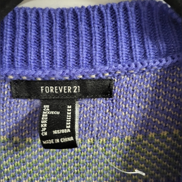 Forever 21 - NWOT - Purple Pear Button Up Cardigan - Size M - Picture 6 of 6